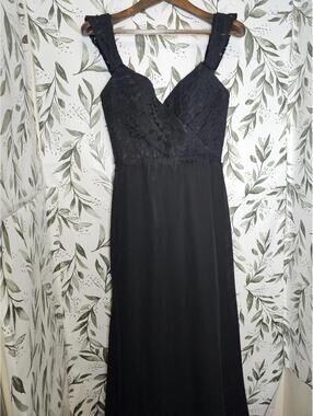 Christina Wu Dress Black Womens Size 10 Formal Lace